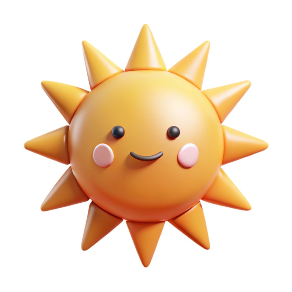 pristine exemplary Circular sun character with triangular rays. Flat color, symmetrical, minimal with Scalable Design. png