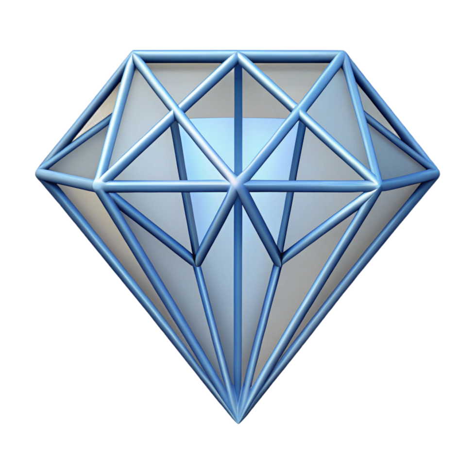 impressive celebrated Geometric outline of a diamond. Flat color, symmetrical design with Scalable Design. png