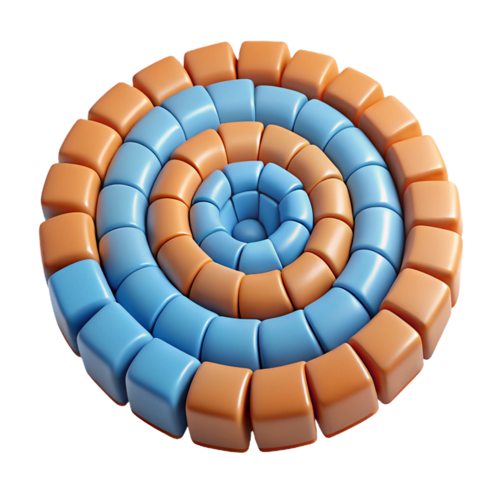 magnificent avant-garde Scalable spiral made of squares, flat color with Scalable Design. impeccable png