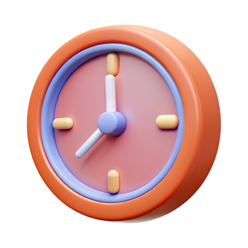 enchanting iconic Flat color outline of a clock. Crisp edges, single-weight stroke with Scalable Design. png