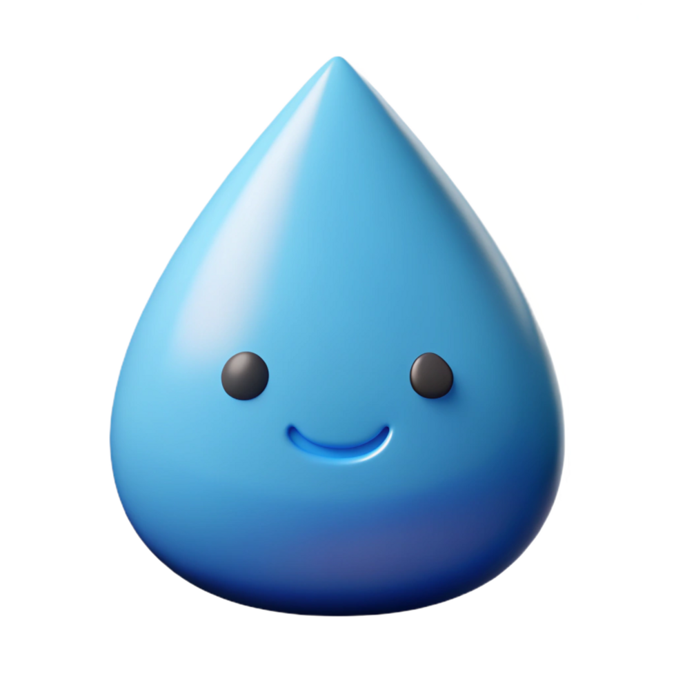 nostalgic vibrant Teardrop character with a rounded bottom. Single-weight stroke, minimal, flat color with Scalable Design. premium png