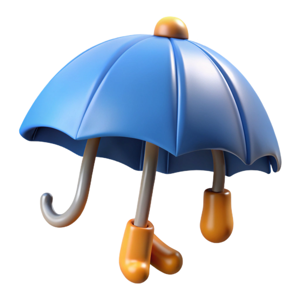 fascinating romantic retro Umbrella character with a curved handle. Crisp edges, clean lines, with Scalable Design. top-tier png