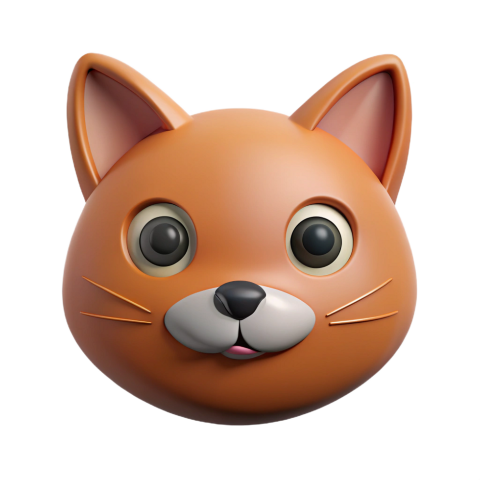 dramático procurados uma simples gato face com triangular ouvidos. limpar \ limpo linhas, plano cor com escalável Projeto. png