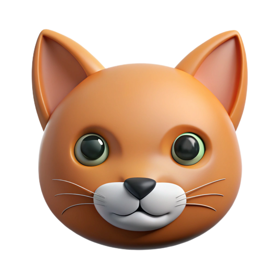 mysterious pristine A simple cat face with triangular ears. Clean lines, flat color with Scalable Design. original png