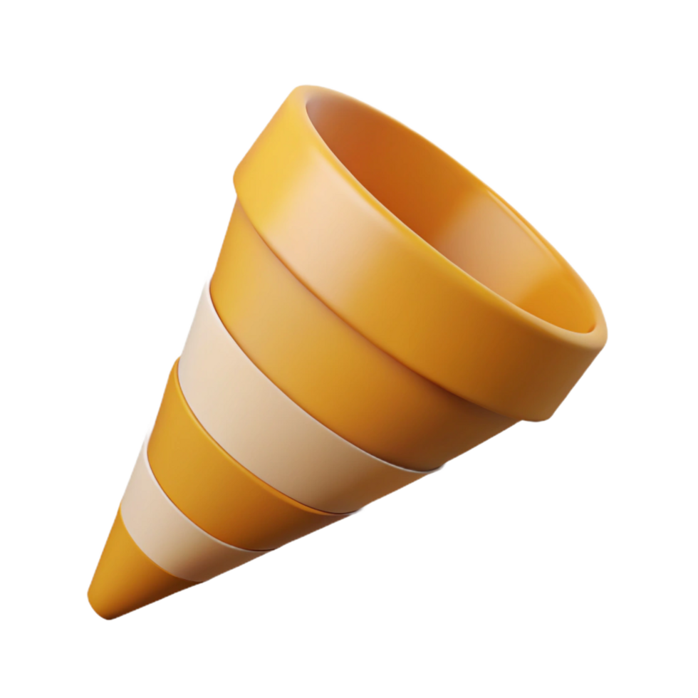 dramatic geometric Scalable cone, flat color, minimal design with Scalable Design. museum quality png