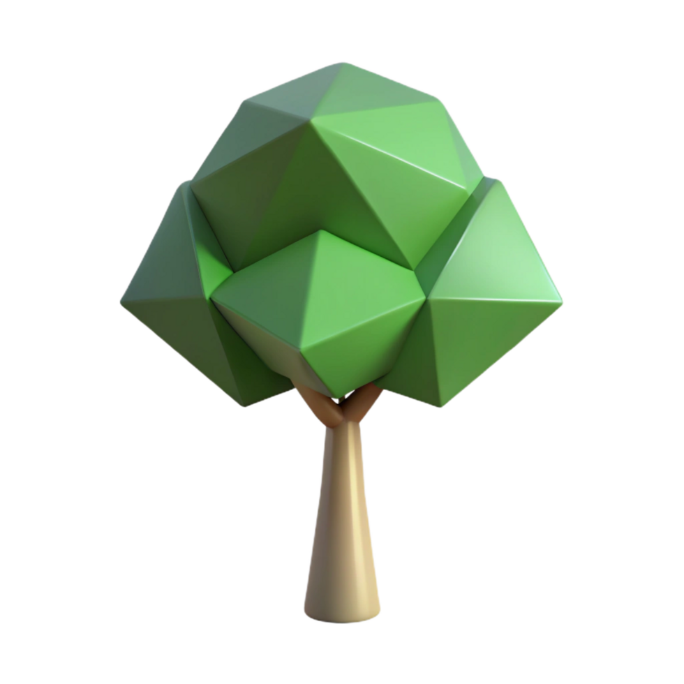 distinctive mid-century Minimal geometric tree, flat color with Scalable Design. precision png