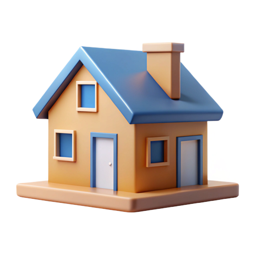 wonderful nostalgic organic Minimal geometric house, flat color with Scalable Design. luxury png