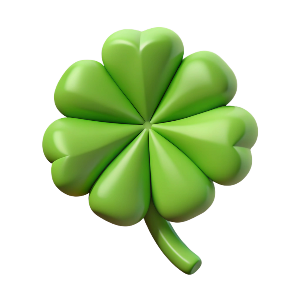 vibrant urban Symmetrical four-leaf clover. Flat color, crisp edges, minimal design with Scalable Design. high quality png