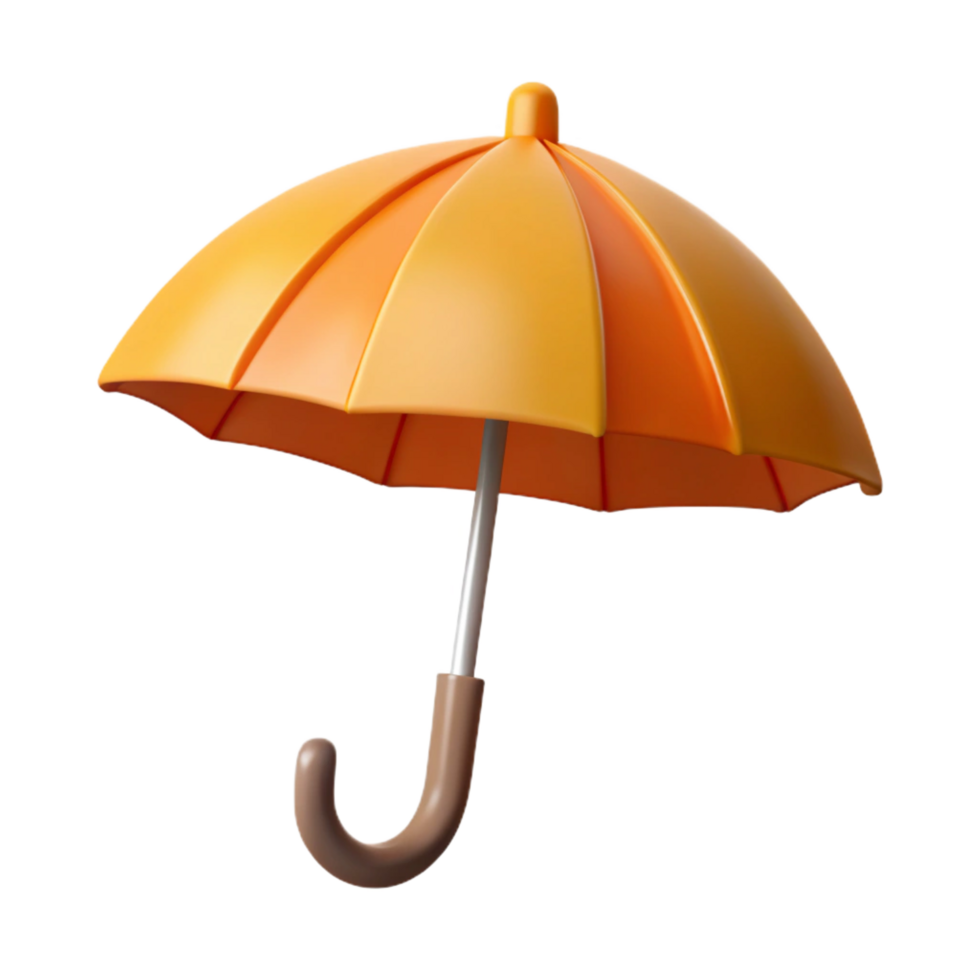 magnificent bold futuristic A simple umbrella with a curved handle. Flat color, minimal design with Scalable Design. refined png