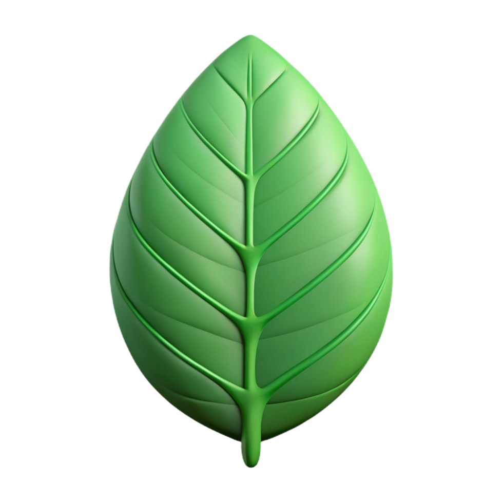 serene joyful industrial Clean lines outline a stylized leaf. Flat green. with Scalable Design. impeccable png