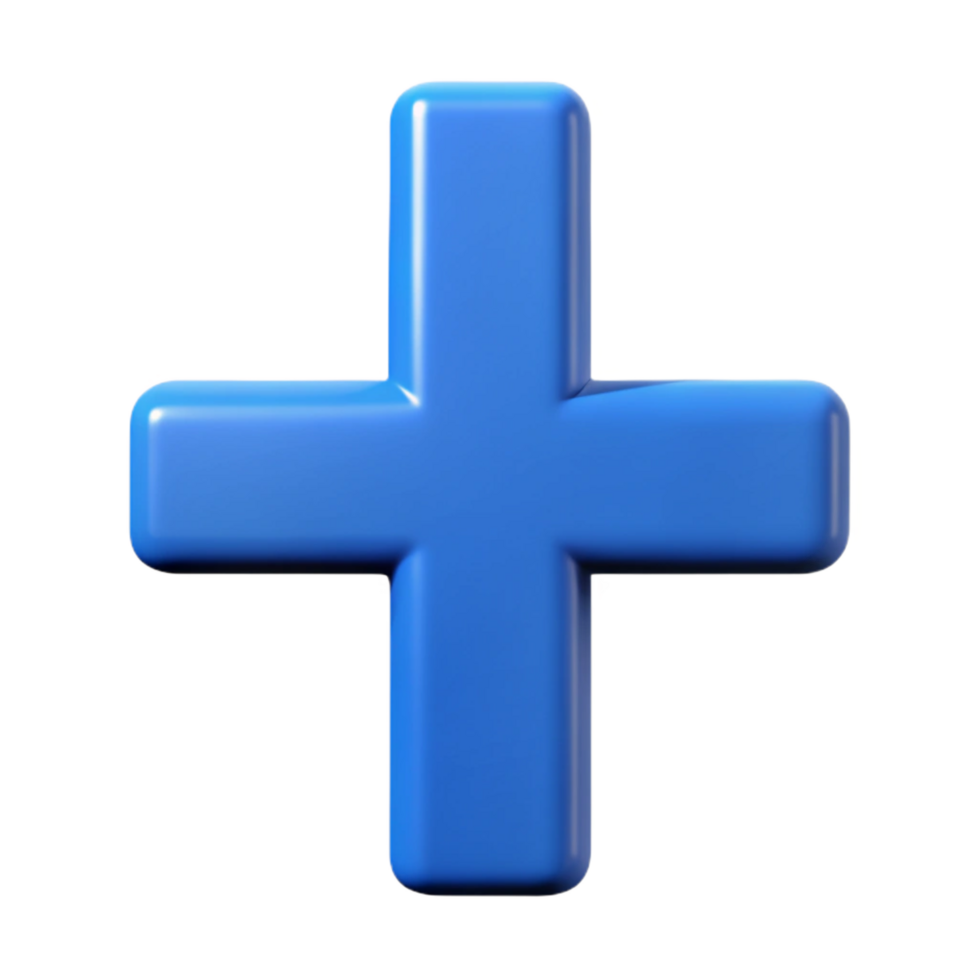 pristine traditional Symmetrical cross with single-weight stroke. Crisp edges. Flat blue with Scalable Design. ultra HD png