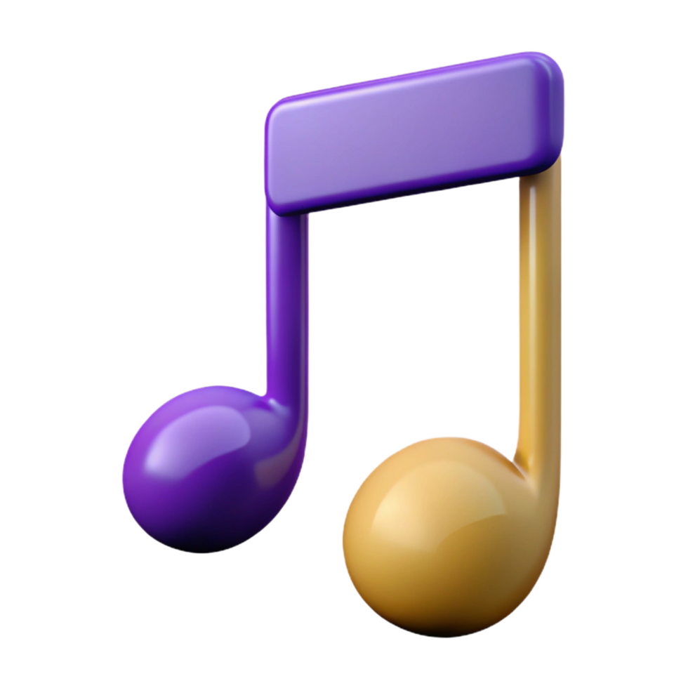 dramatic surreal Scalable music note. Clean lines, single-weight stroke, flat color with Scalable Design. sharp png