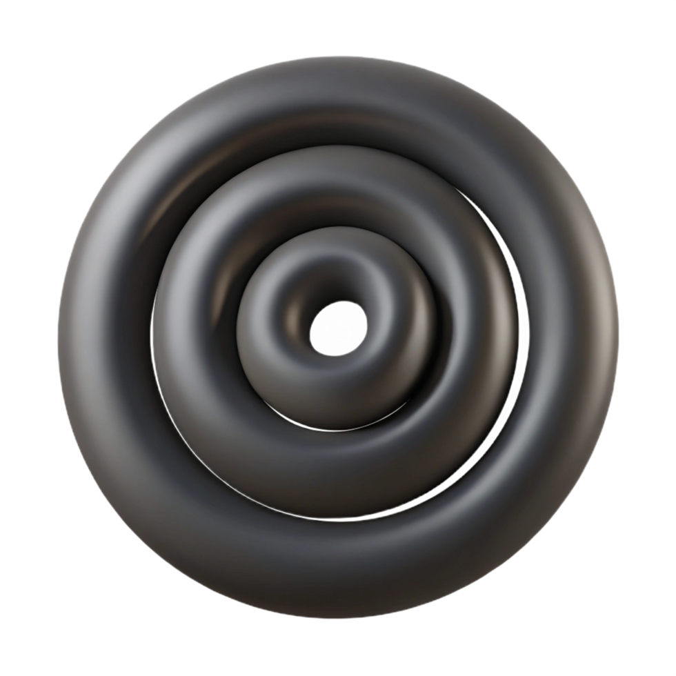 unforgettable retro Minimal spiral with clean lines. Flat black. Scalable design with Scalable Design. detailed png