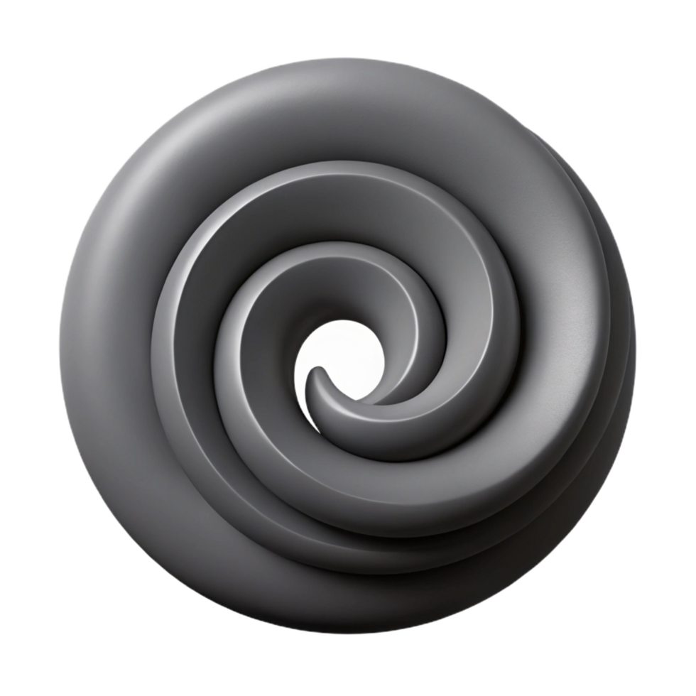 alluring notable Minimal spiral with clean lines. Flat black. Scalable design with Scalable Design. png