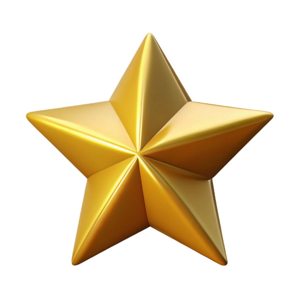 dramatic majestic Crisp edges define a five-pointed star. Flat gold. Minimal design with Scalable Design. ultra HD png