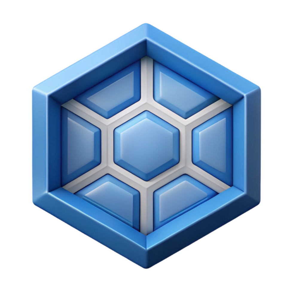 reflective majestic Geometric hexagon grid. Clean lines, single-weight stroke, flat color with Scalable Design. handcrafted png