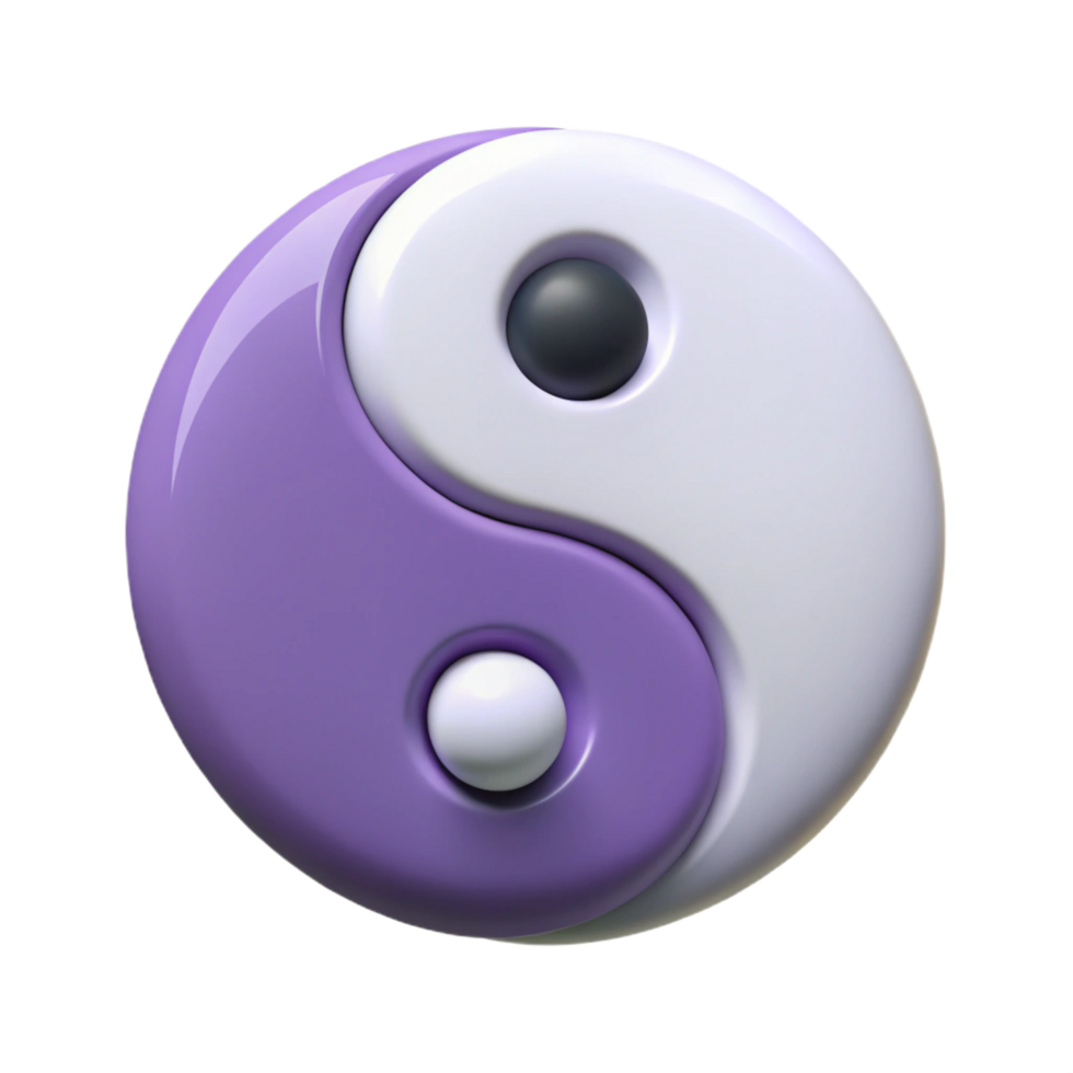 distinguished rustic Symmetrical yin yang symbol. Flat color, crisp edges, minimal with Scalable Design. flawless png