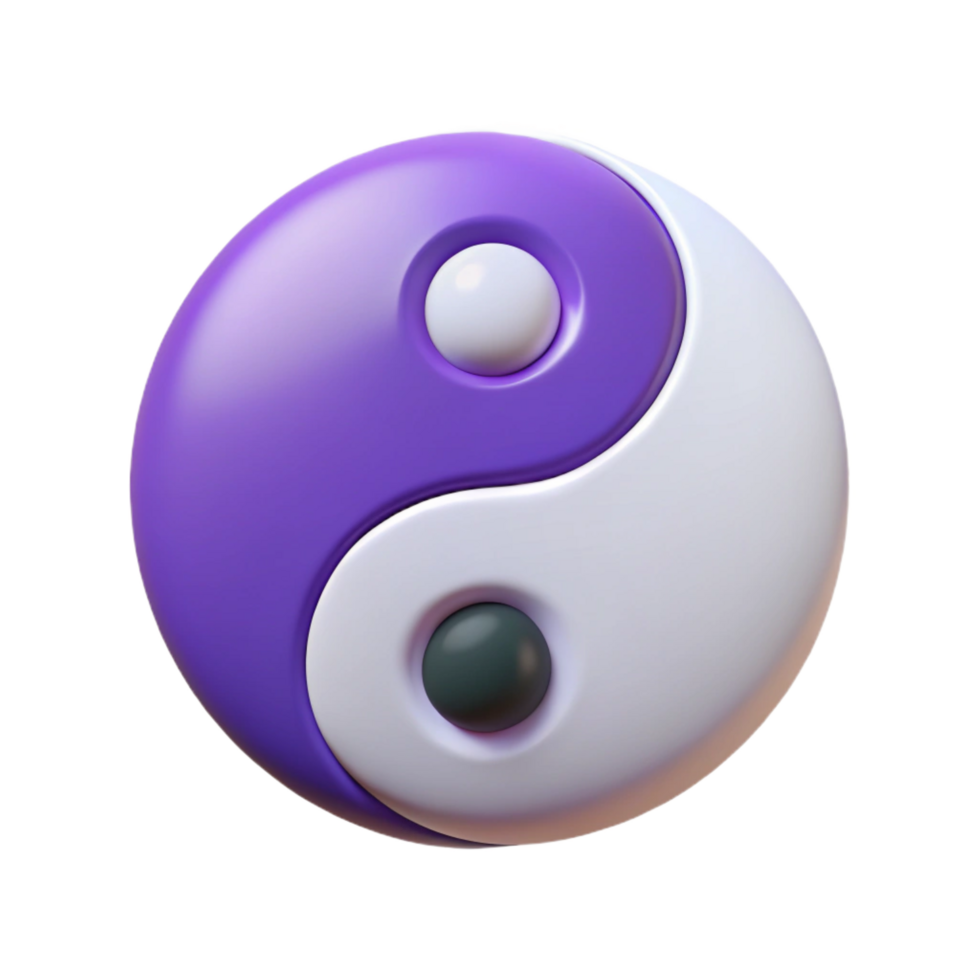 joyful pristine Symmetrical yin yang symbol. Flat color, crisp edges, minimal with Scalable Design. fine detail png