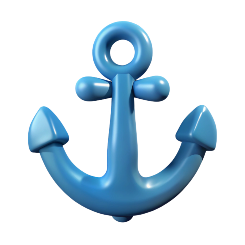 romantic majestic Stylized anchor with a circular ring. Single-weight stroke, minimal design with Scalable Design. masterfully captured png