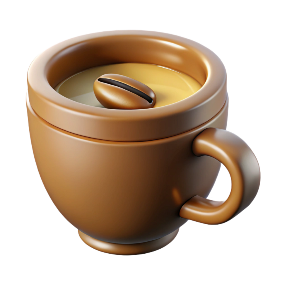 energetic serene Pictogram of a coffee cup. Crisp edges, single-weight stroke, with Scalable Design. crisp png
