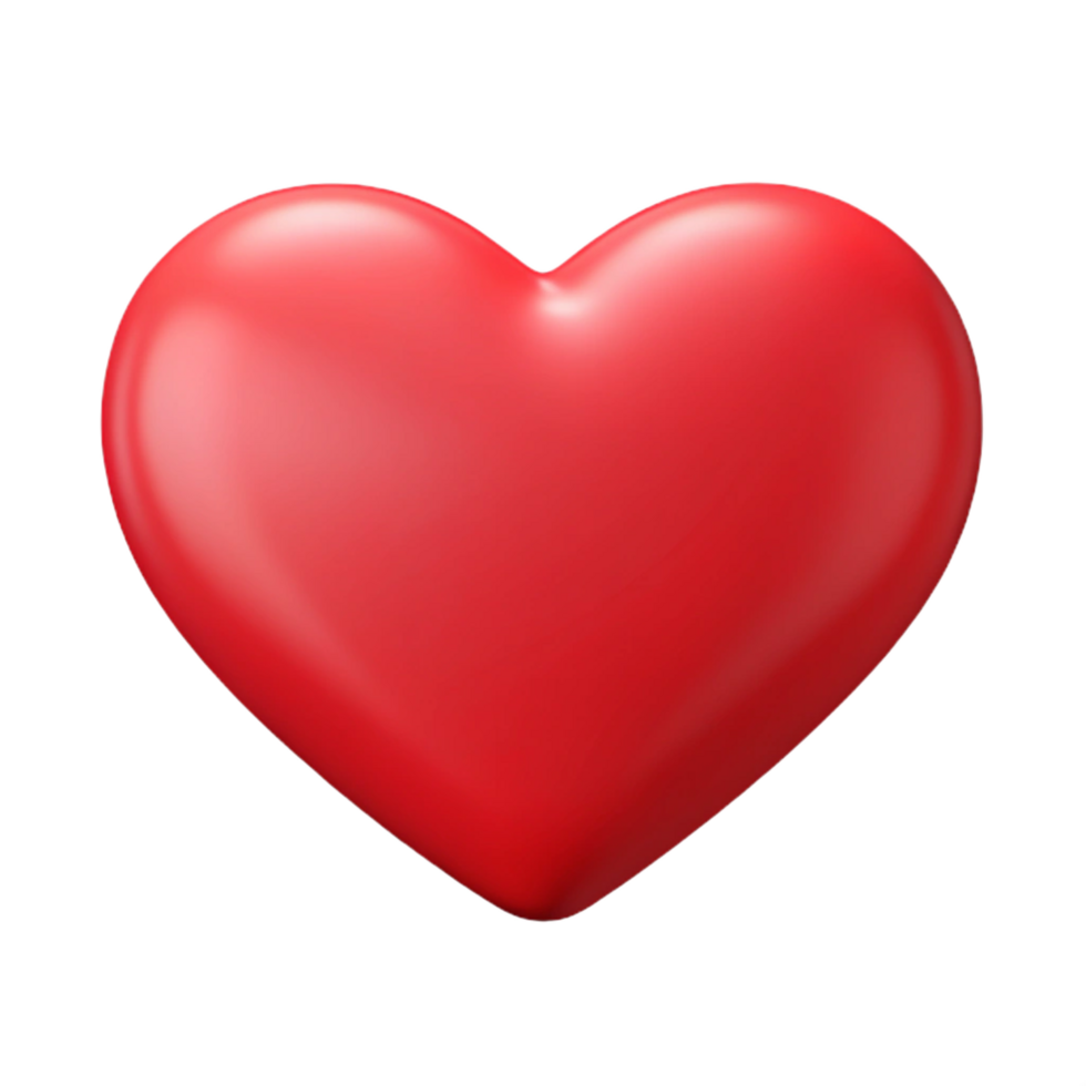 stunning tranquil abstract Simple heart shape with clean lines. Flat red. with Scalable Design. 8K png