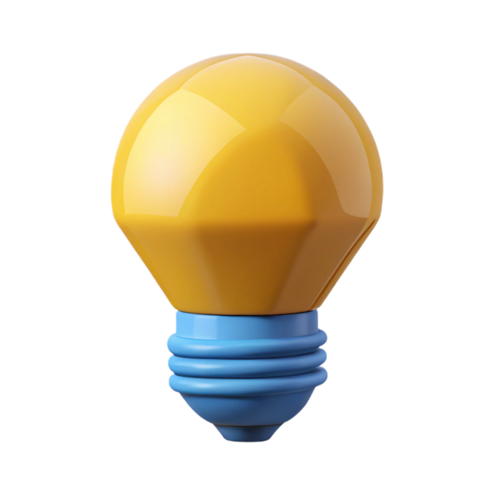 sumptuous remarkable Pictogram of a lightbulb. Flat color, symmetrical, geometric shape with Scalable Design. png