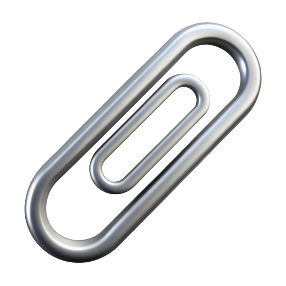 unforgettable victorian Simple paperclip icon with clean lines. Flat silver. with Scalable Design. perfect clarity png