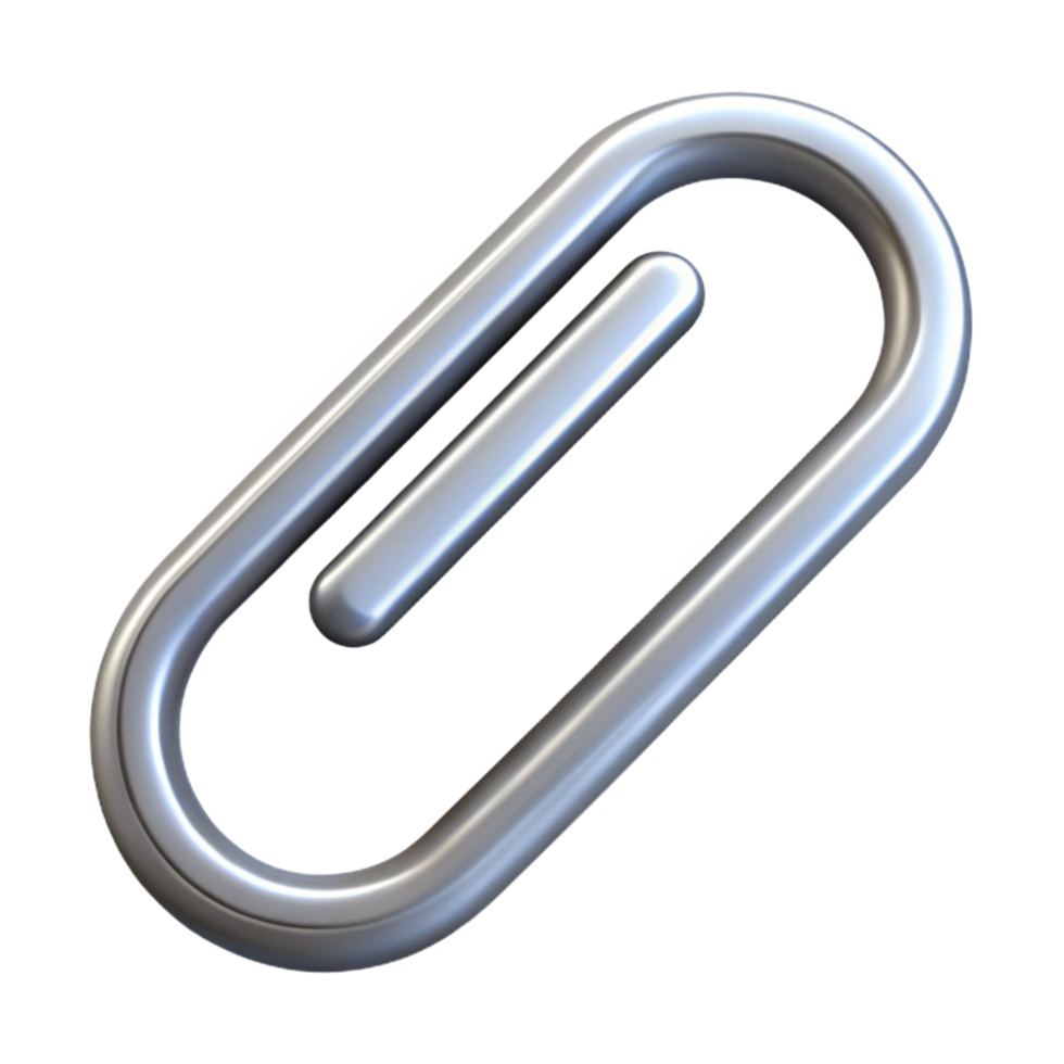 coveted artistic Simple paperclip icon with clean lines. Flat silver. with Scalable Design. genuine png