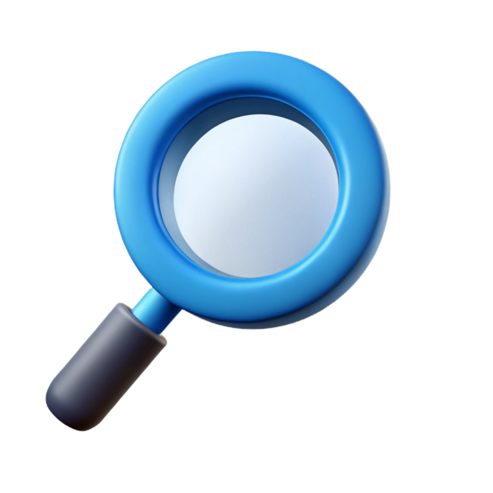 sumptuous unforgettable Pictogram of a magnifying glass. Clean lines, scalable, minimal design with Scalable Design. png