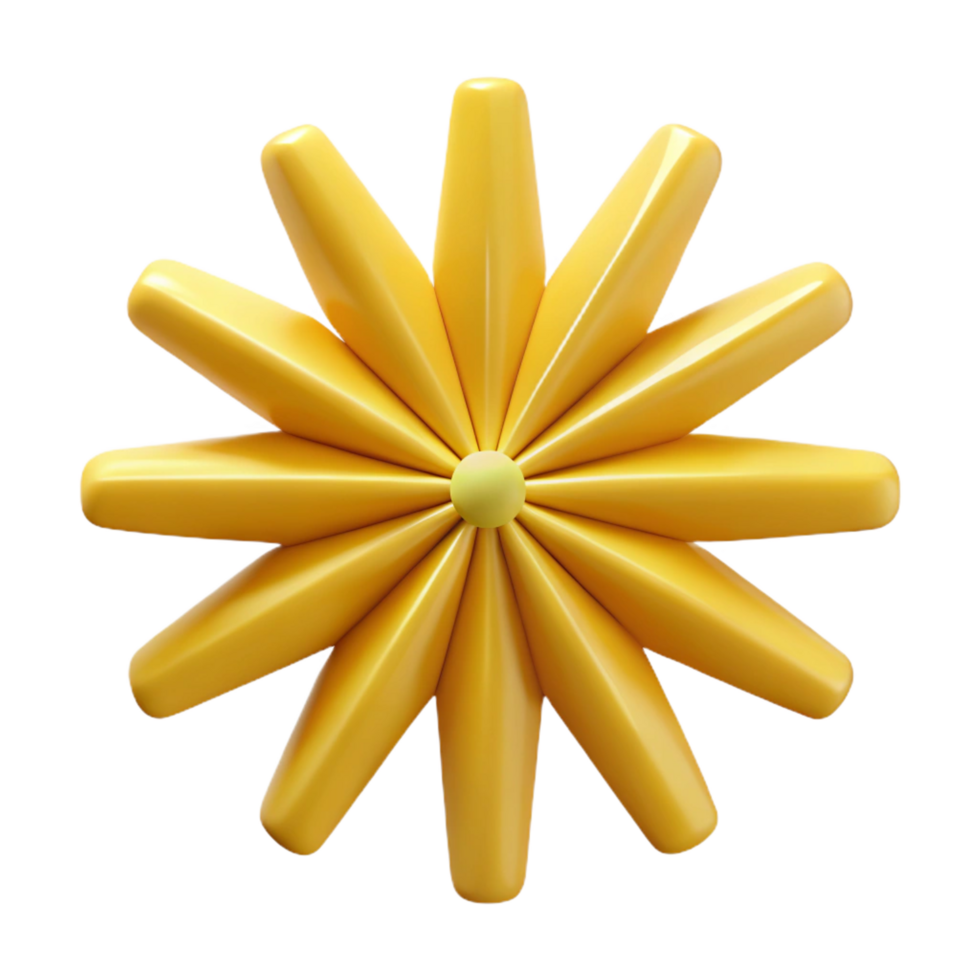 bold stunning Symmetrical starburst shape, clean lines, flat yellow with Scalable Design. crisp png