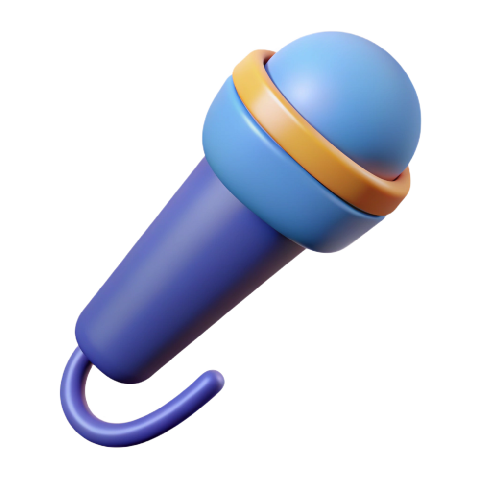 notable retro Pictogram of a microphone. Single-weight stroke, flat color, clean lines with Scalable Design. original png