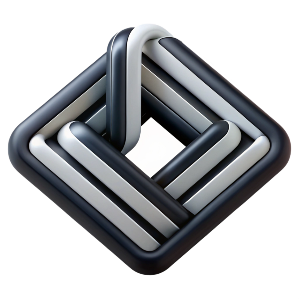 sought-after avant-garde Minimal three-line abstract design, crisp edges, black and white with Scalable Design. studio quality png