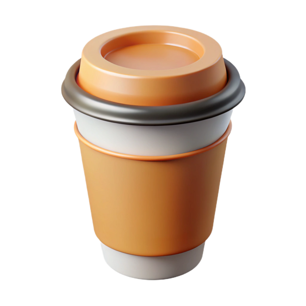 memorable avant-garde Minimal outline of a coffee cup. Clean lines, flat color, crisp edges with Scalable Design. sharp png