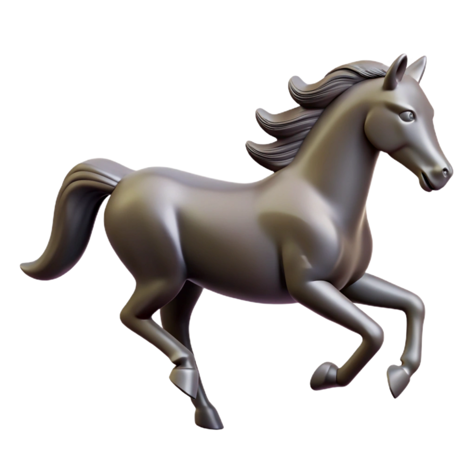 quintessential abstract Silhouette of a running horse. Single-weight stroke, with Scalable Design. sharp png
