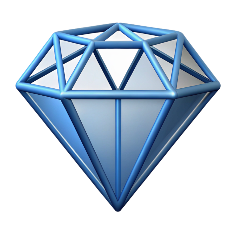 distinctive traditional Geometric outline of a diamond. Symmetrical, single-weight stroke, with Scalable Design. sharp png