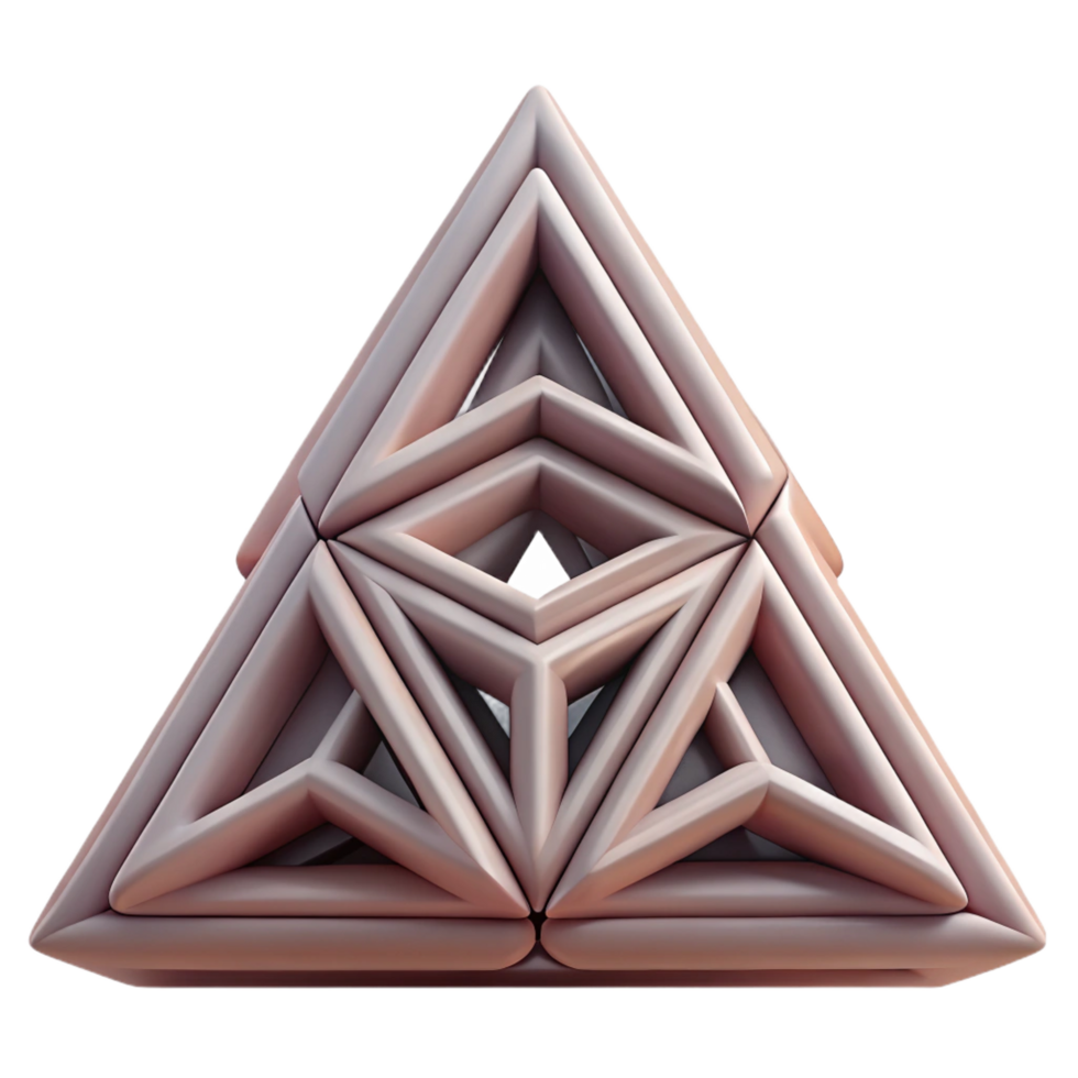 serene intense elegant Symmetrical, geometric pattern of triangles, with Scalable Design. perfect clarity png