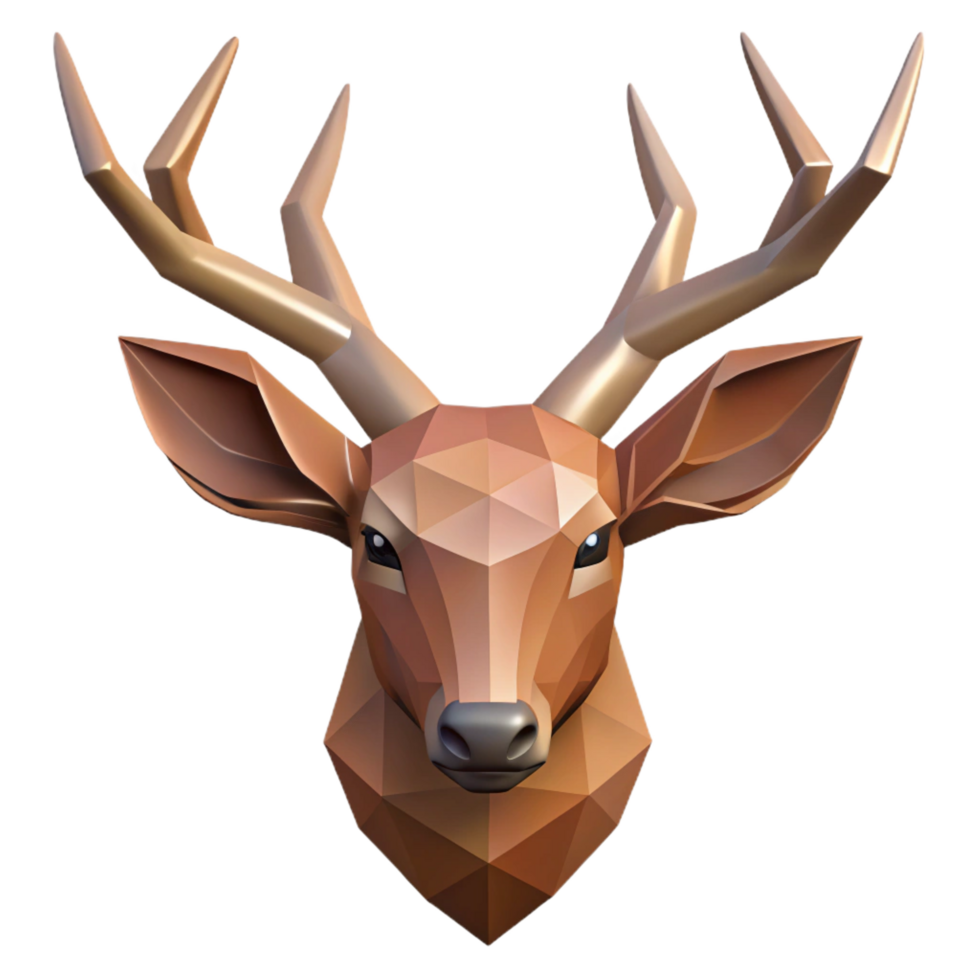 dazzling celebrated Geometric silhouette of a deer head. Flat color, clean lines with Scalable Design. png