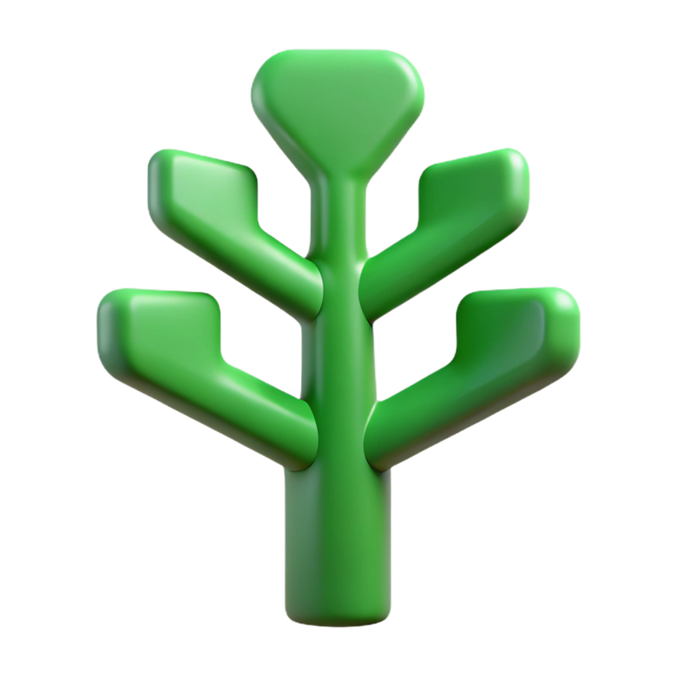 elegant timeless Clean lines, abstract tree icon, scalable design, green with Scalable Design. png