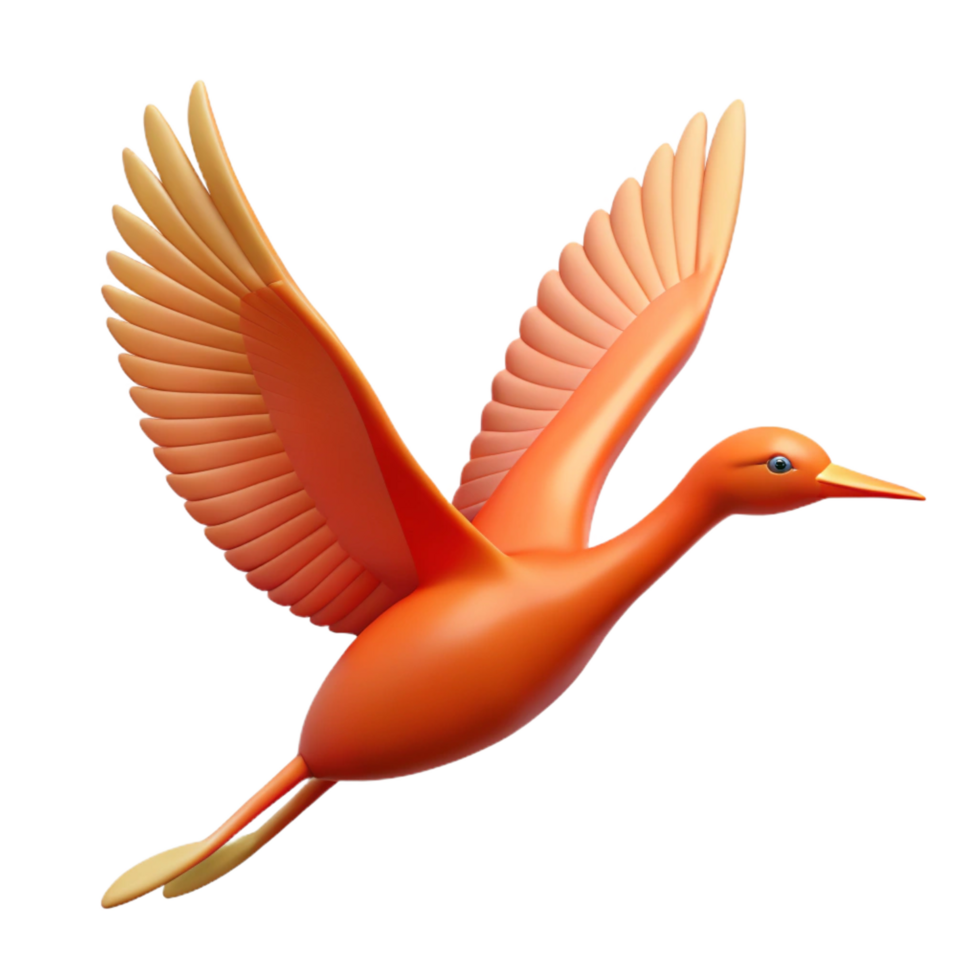 mesmerizing surreal Single-weight stroke outlining a bird in flight. Scalable, clean lines, flat color with Scalable Design. sharp png
