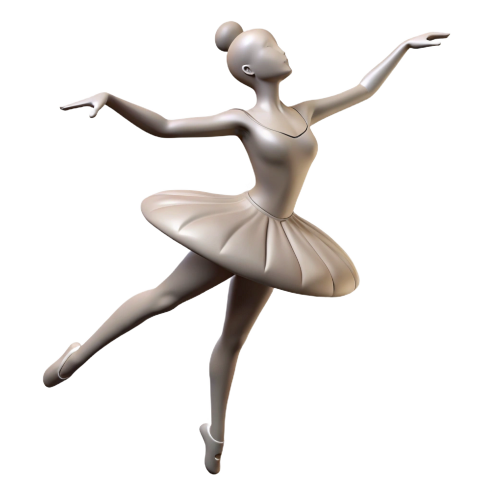 radiant timeless Silhouette of a ballerina in pose. Single-weight stroke, crisp edges with Scalable Design. png