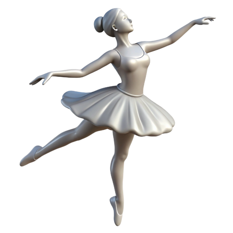 extraordinary geometric Silhouette of a ballerina in pose. Single-weight stroke, crisp edges with Scalable Design. perfect clarity png