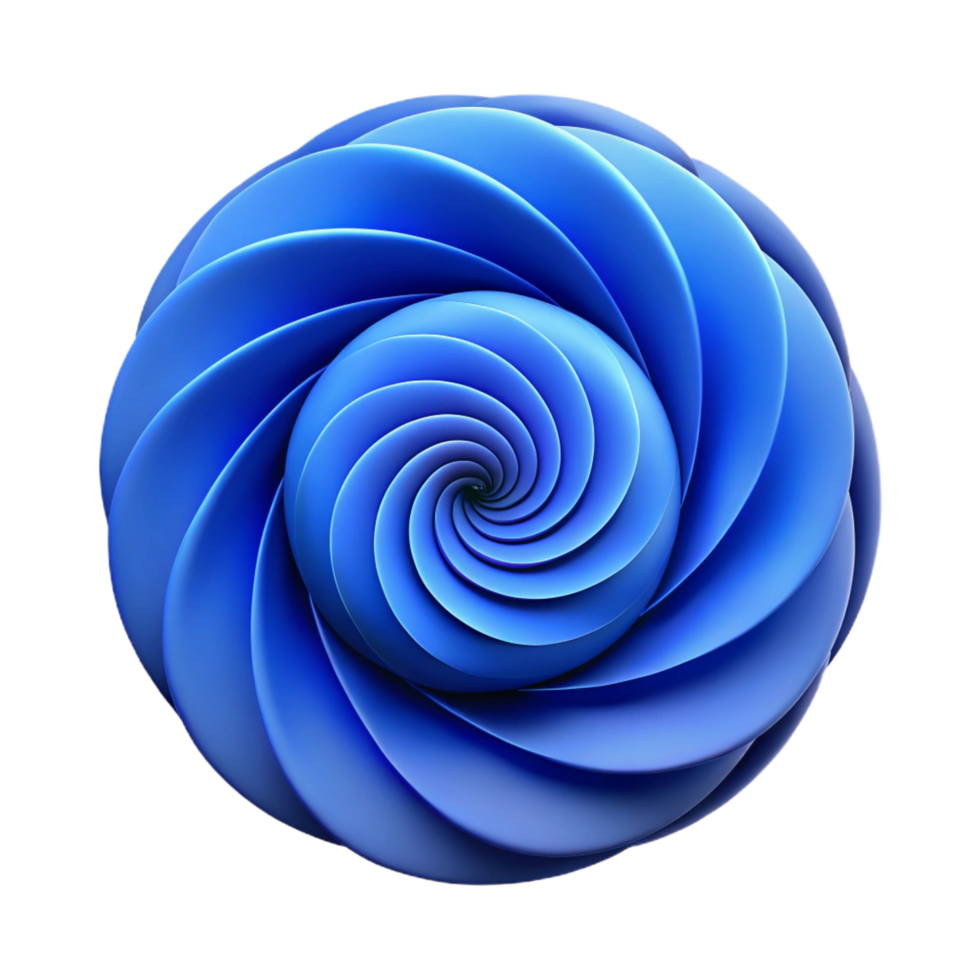 radiant mysterious art deco Geometric spiral, flat color, symmetrical, blue with Scalable Design. original png