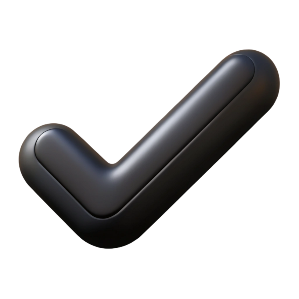 gorgeous sought-after Minimal, single-weight stroke, checkmark icon, black with Scalable Design. png