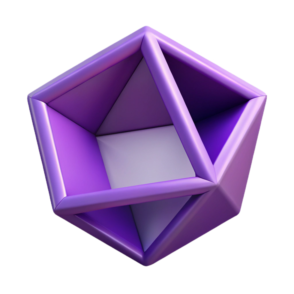 captivating modern Geometric, pentagon shape, flat color, purple with Scalable Design. impeccable png