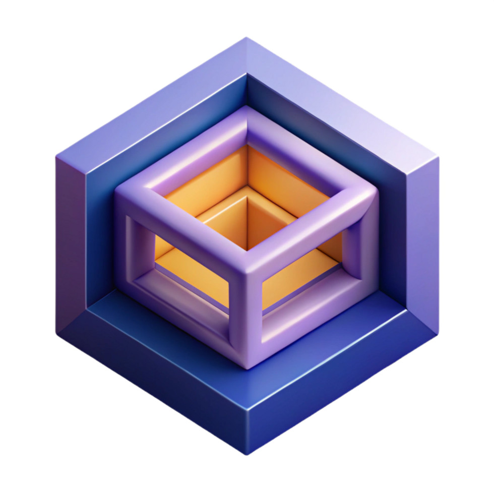 wonderful intense artistic Geometric, pentagon shape, flat color, purple with Scalable Design. museum quality png