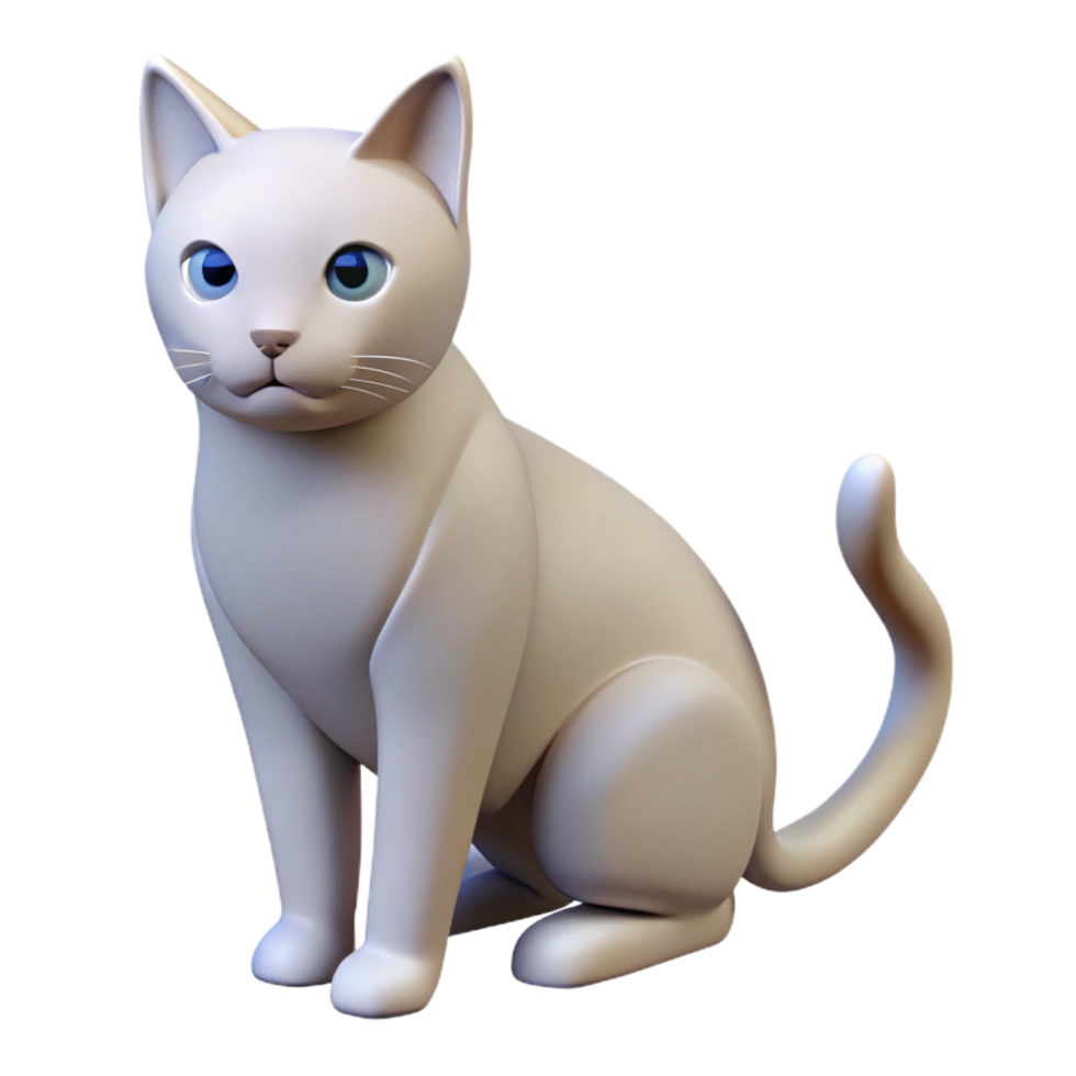 iconic futuristic Simple outline of a cat. Clean lines, flat color, crisp edges with Scalable Design. 8K png