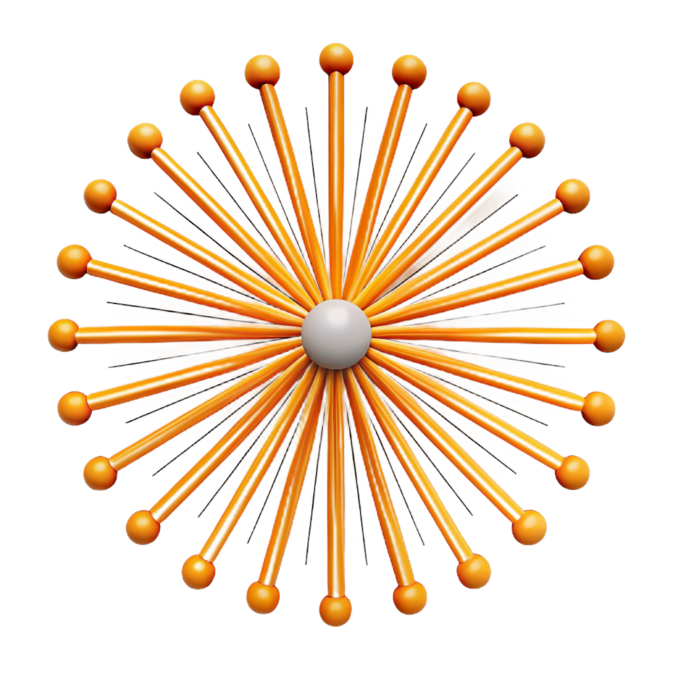 beautiful remarkable Radiating lines from a central point, clean lines, geometric with Scalable Design. png