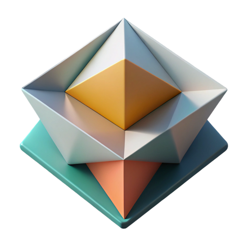 playful exquisite Geometric abstract composition with sharp edges and minimal color palette with Scalable Design. masterfully captured png