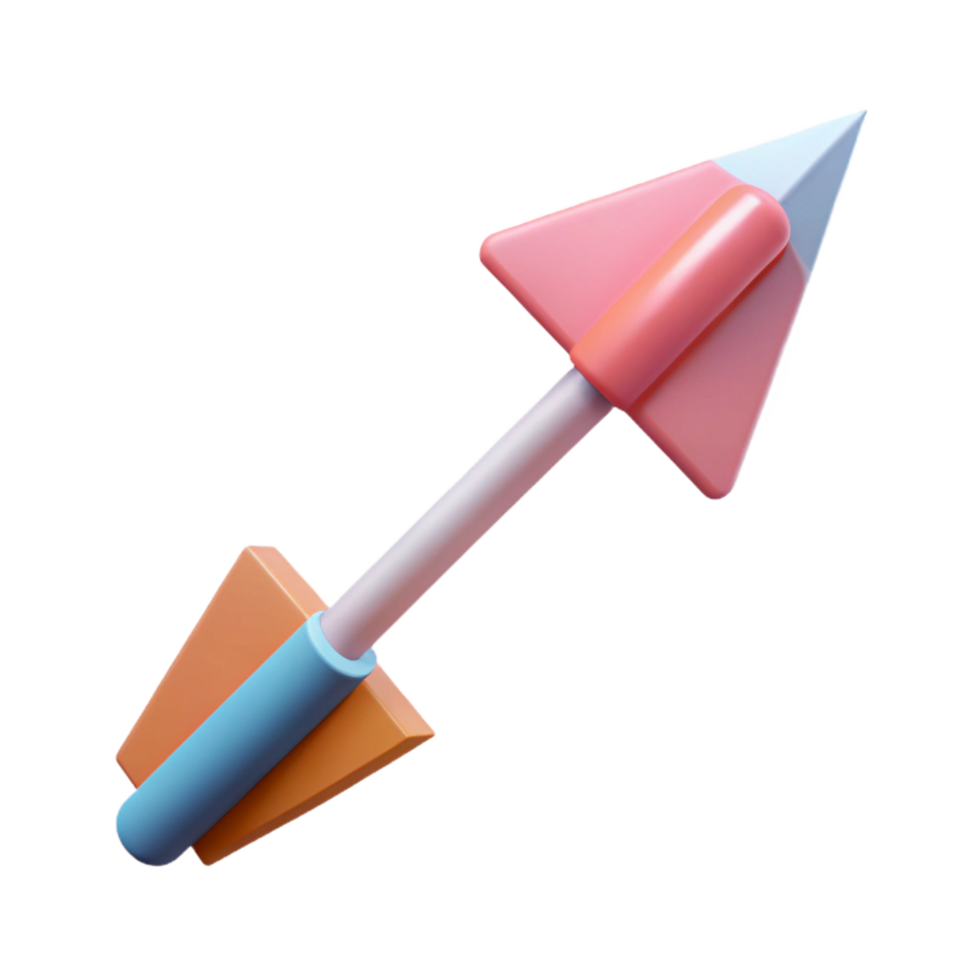 iconic gothic A stylized arrow, clean lines, flat color, geometric design with Scalable Design. detailed png