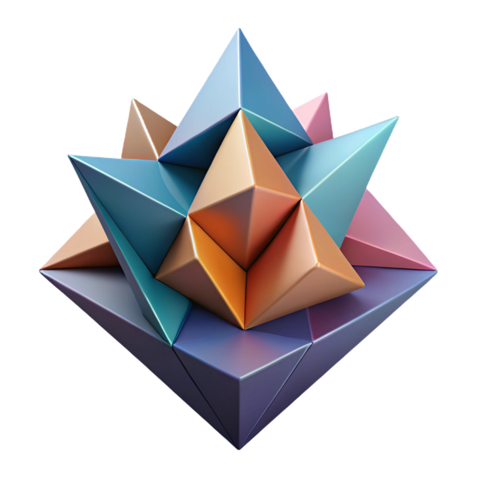 quintessential minimalist Geometric abstract composition with sharp edges and minimal color palette with Scalable Design. elite png